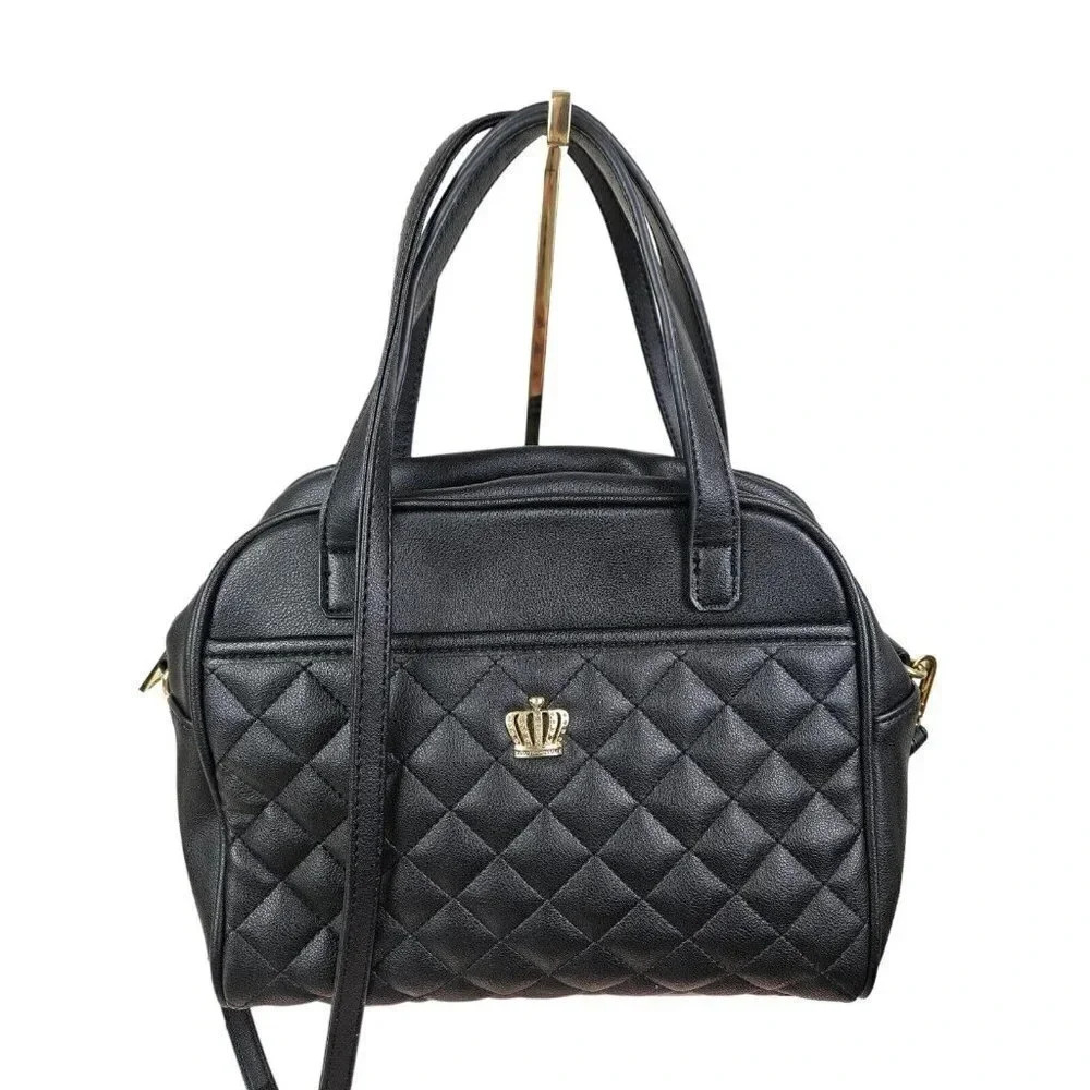 Women Juicy‎ Couture Black Crown Royal Satchel